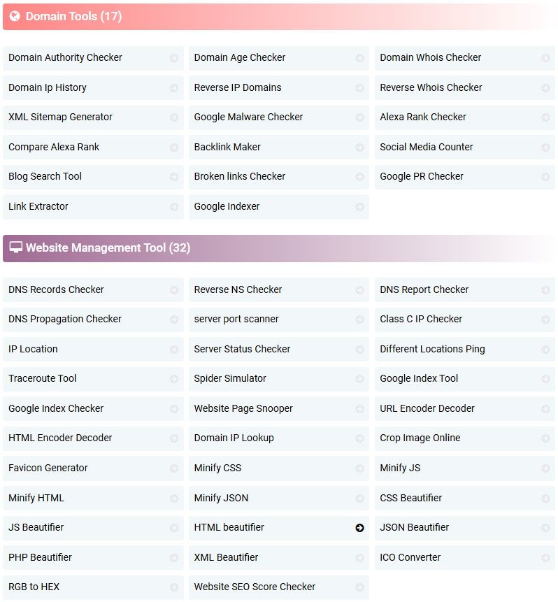 Features of PrepostSEO tool