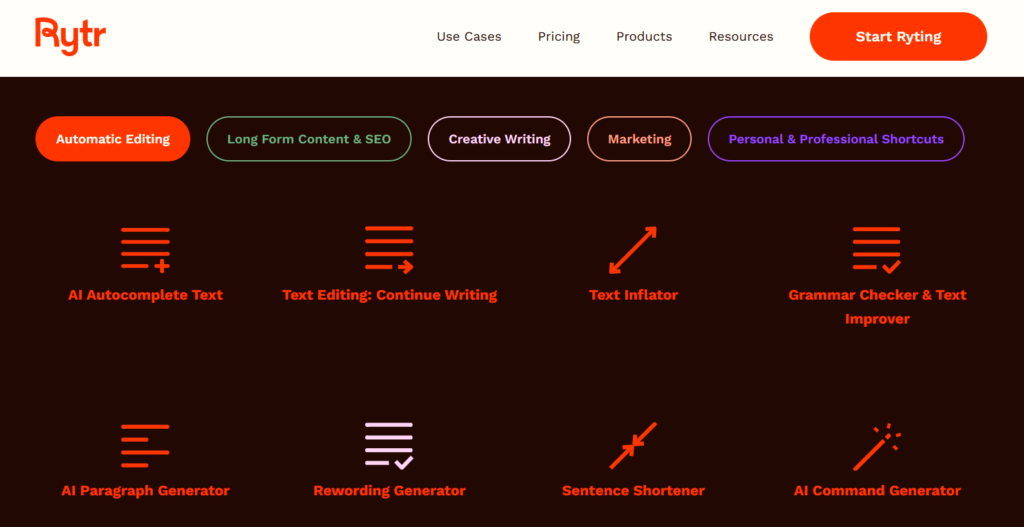 Rytr AI Powered Content Creation tool