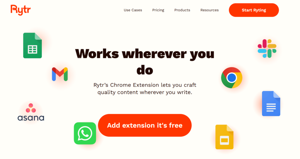 Rytr AI tool extension