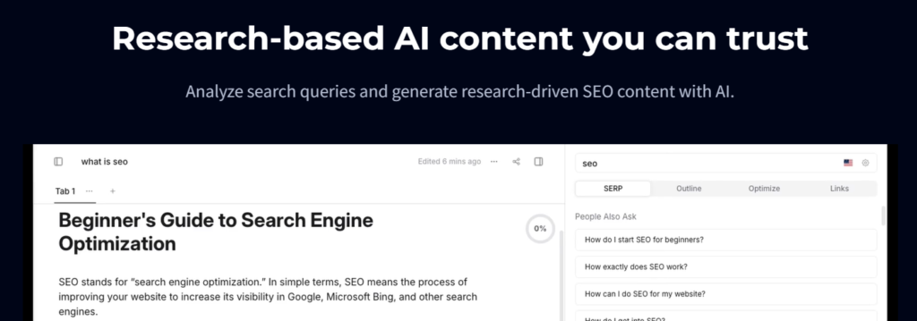 frase ai content tool